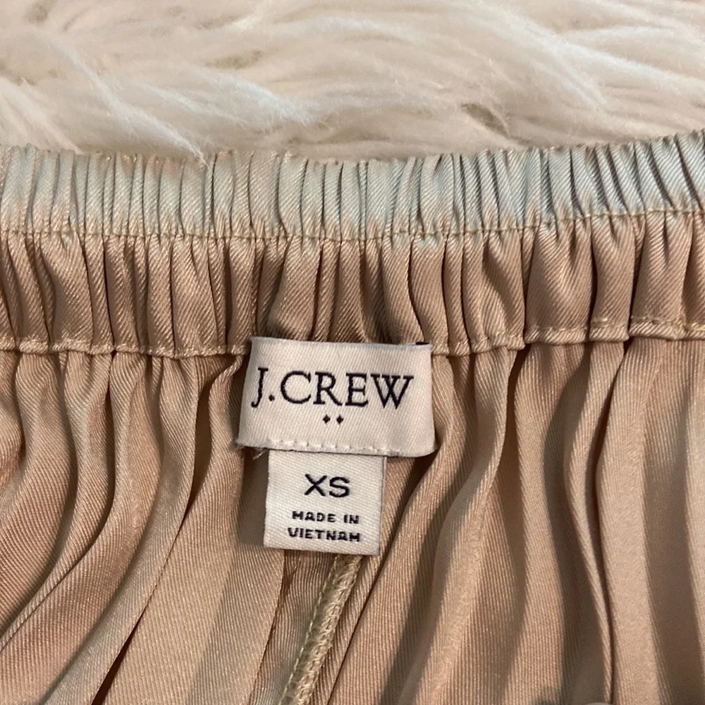 J. Crew Tan Cream Midi A-Line Skirt size XS excellent condition - Picture 8 of 8